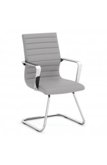 OfficeSource Tre Collection Executive Guest Sled Base Chair with Chrome Frame
