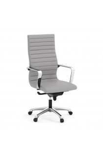 OfficeSource Tre Collection Executive High Back Chair with Chrome Frame
