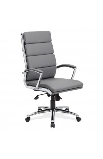 OfficeSource Merak Collection Executive High Back with Chrome Frame 