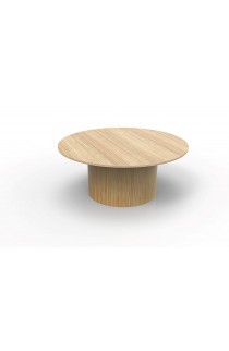 5 FT ROUND VENEER CONFERENCE TABLE WITH DRUM BASE