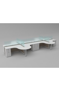 NEW 5’ x 5’ Open Cubicle With Collaboration Table