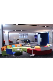 NEW 8 FT S SHAPED SECTIONAL SEATING FOR LOBBY, GATHERING ROOM OR RECEPTION AREA