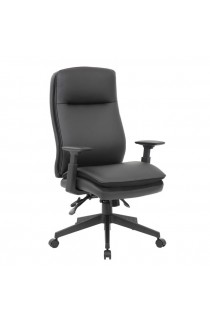 OfficeSource Obsidian Collection High Back Executive Task Chair - ITEM # 05AG2QHEVBK