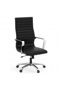 OfficeSource Tre Lite Collection Executive High Back Chair with Chrome Frame