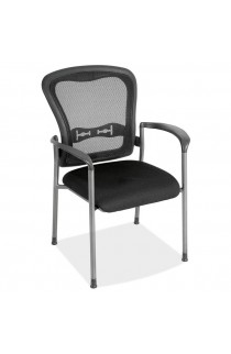 OfficeSource CoolMesh Collection Mesh Back Guest Chair with Arms and Titanium Gray Frame