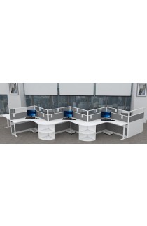 NEW MODERN ZIG ZAG OFFICE WORKSTATIONS 