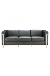 Madison Collection Sofa with Chrome Exposed Frame - Black or Gray ITEM # 9283A