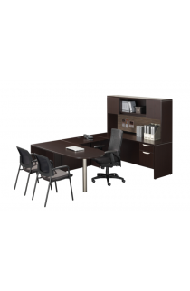 Bullet U Shaped Desk with Hutch - Suite PL104