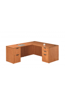 L Shaped Desk with 2 File Pedestals Suite PL115