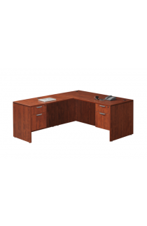 L Shape Desk w/ Hanging Box File Pedestal Suite PL120