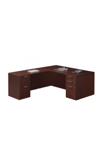 L Shape Desk with Dual Pedestals Suite PL122