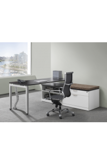 Simple Work Station with lateral file and Shelf Suite PLT211
