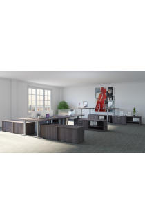 Adjustable Desk Open Floor Plan Workstation with Storage Suite PLT214