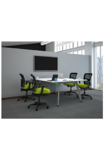 V Leg Beveled Surface Work Station / Collaboration Table / Meeting Table Suite PLT219