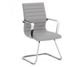 OfficeSource Tre Collection Executive Guest Sled Base Chair with Chrome Frame