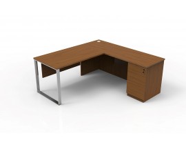 6' X 6' Modern Stainless Steel O Legs