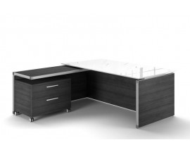 Office Cubicles | Executive Glass Top Executive Desk