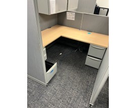 PREOWNED 6 X 6' - 65" HIGH 48" LOW WALLS- OVERHEAD STORAGE + MORE
