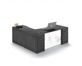 L Shaped 66x72” desk with 3 drawer Pedestal