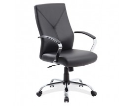 OfficeSource Boxero Collection Executive High Back with Chrome Frame