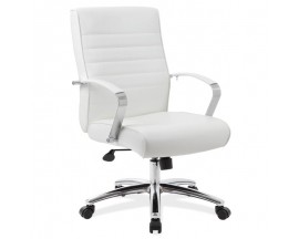 OfficeSource Studio Collection Mid Back Chair with Chrome Frame