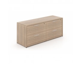 Credenza with 4 drawer lateral file