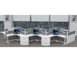 NEW MODERN ZIG ZAG OFFICE WORKSTATIONS 