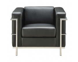 Madison Collection Club Chair with Chrome Exposed Frame - Black or Gray - ITEM #9281A