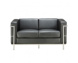 Madison Collection Loveseat with Chrome Exposed Frame