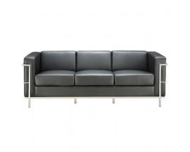 Madison Collection Sofa with Chrome Exposed Frame - Black or Gray ITEM # 9283A