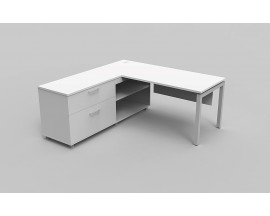 NEW 72"X 72" L SHAPED OPEN DESK EVEN SURFACE