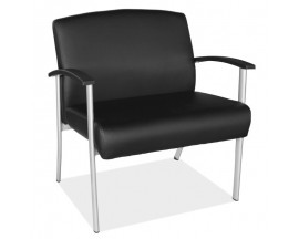 OfficeSource OS Big & Tall Collection Big and Tall Guest Chair with Black Frame