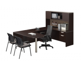 Bullet U Shaped Desk with Hutch - Suite PL104