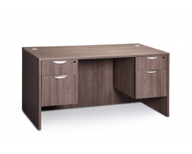 48" x 24" Simple Desk with 2 Hanging Box File Pedestals Suite PL119