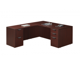 L Shape Desk with Dual Pedestals Suite PL122