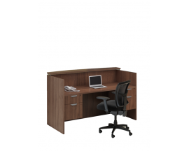 72" Straight Reception Desk W/ Laminate Transaction Top and 2 Hanging Box File Pedestals Suite PL125