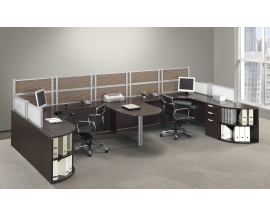 Bullet Desk Dual Workstation Suite PLB304