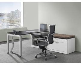 Simple Work Station with lateral file and Shelf Suite PLT211