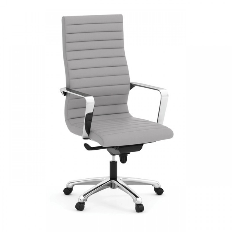 OfficeSource Tre Collection Executive High Back Chair with Chrome Frame