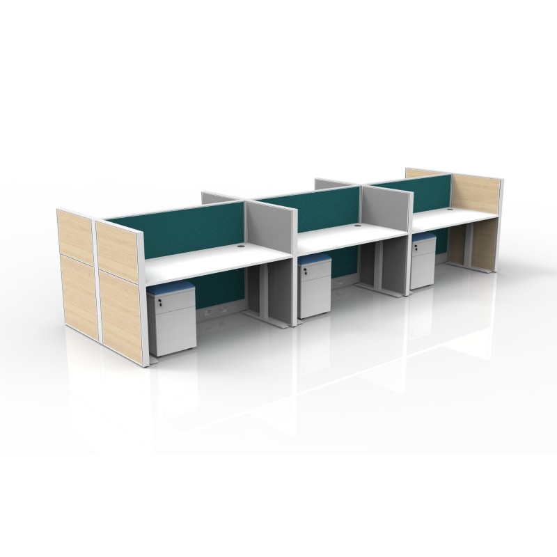 NEW 66 X 30" ADJUSTABLE HEIGHT CUBICLES WITH MOBILE FILES | 2