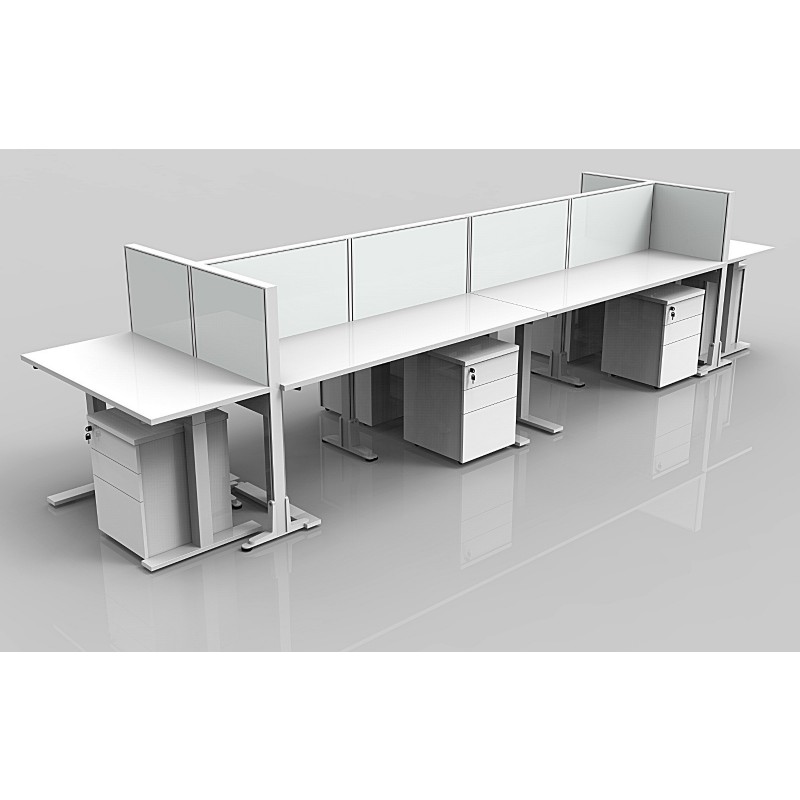 NEW 66 X 30" ADJUSTABLE HEIGHT CUBICLES WITH MOBILE FILES | 5