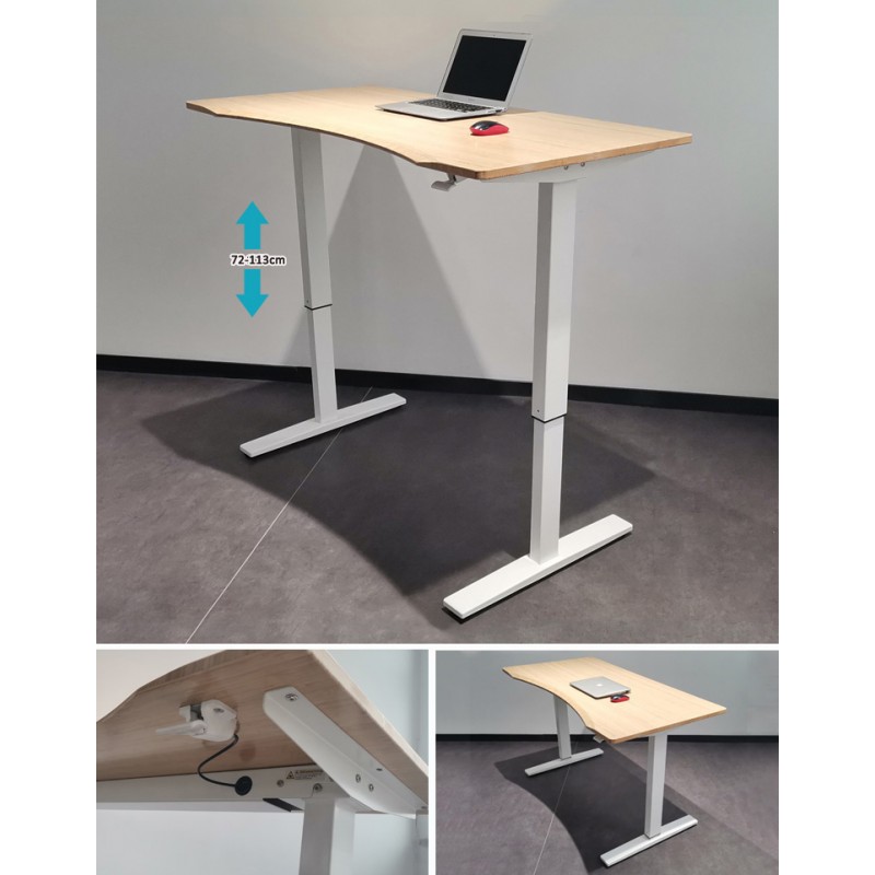 PNEUMATIC ADJUSTABLE HEIGHT DESK - NEW 48 X 24" | 3
