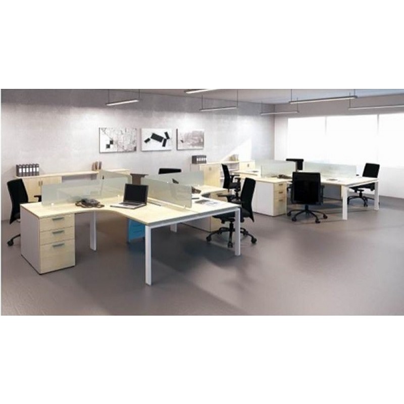 Office Cubicles | New 6’ X 6’ BENCHING STATION L SHAPE 