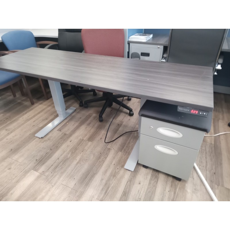 PREOWNED 72" ELECTRIC ADJUSTABLE HEIGHT DESK FRAME + NEW SURFACE | 2