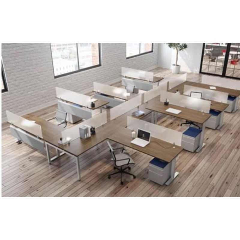 Office Cubicles | New 6’ X 6’ BENCHING STATION L SHAPE - 3
