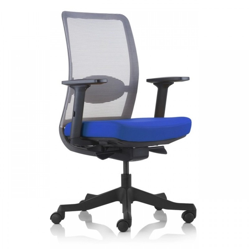 OfficeSource Agile Collection Gray Mesh Mid Back Task Chair with Black Frame | 2