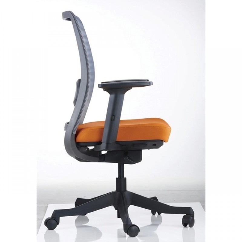 OfficeSource Agile Collection Gray Mesh Mid Back Task Chair with Black Frame