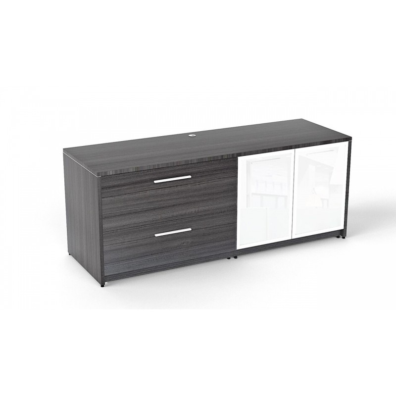 Combo lateral file with partial glass doors | 4