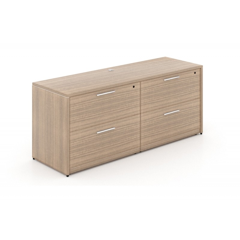 Credenza with 4 drawer lateral file