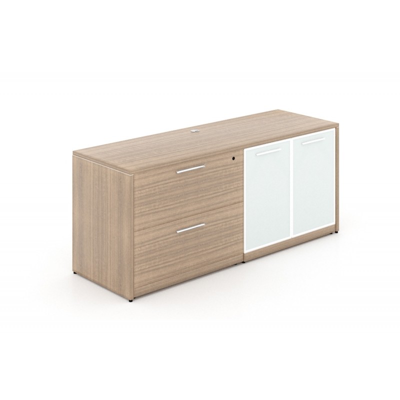 Combo lateral file with partial glass doors | 5